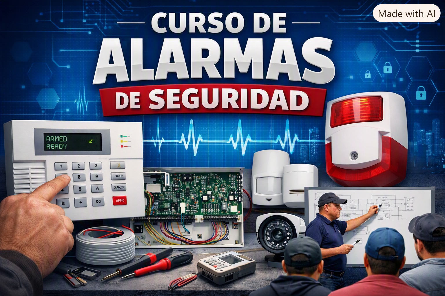 Técnico instalador de alamas de seguridad