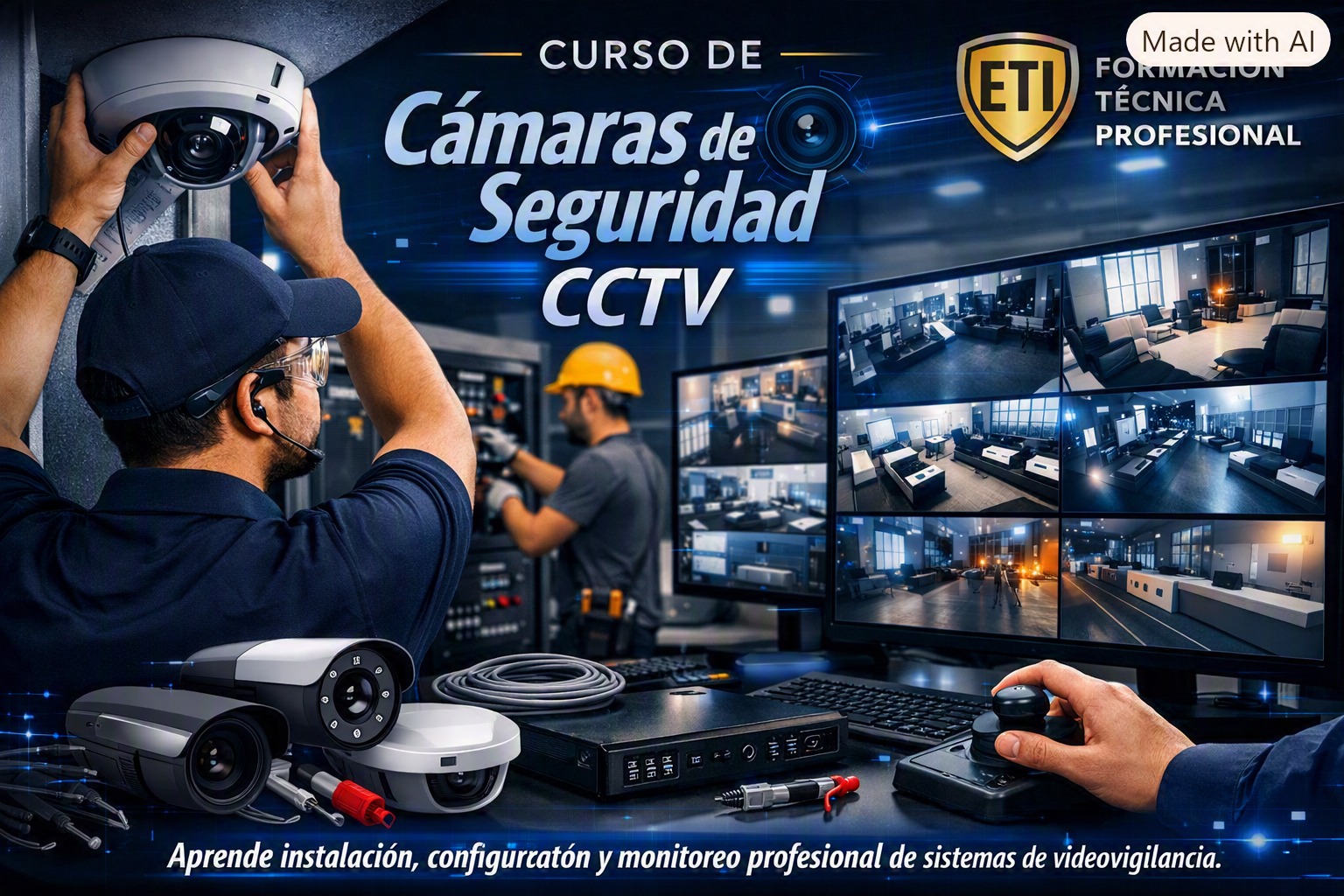 Técnico instalador de camaras de videovigilancia CCTV
